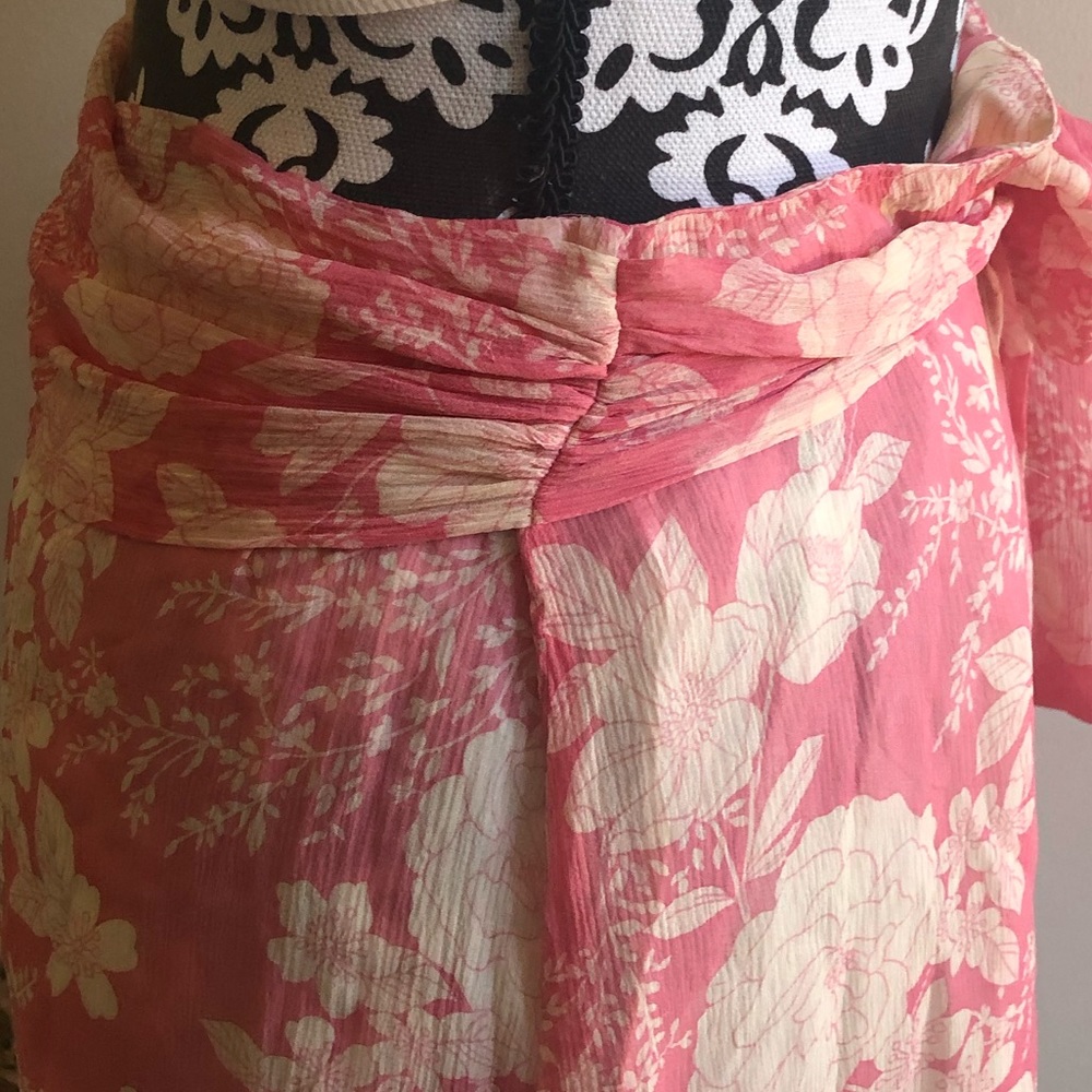 ❤️BNWT❤️ JOIE Pink Ivory Silk Vintage Floral Skirt - Picture 6 of 16
